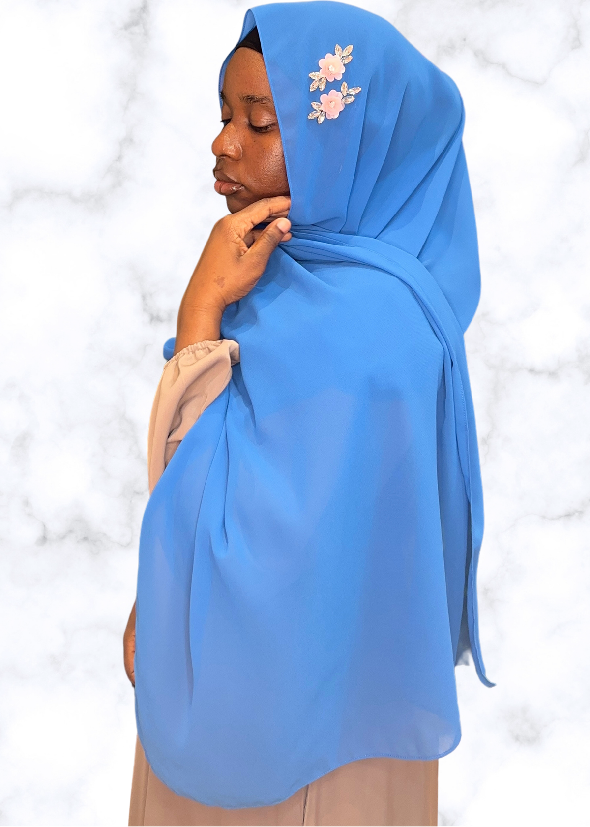 Sapphire - Diamond Encrusted Hijab