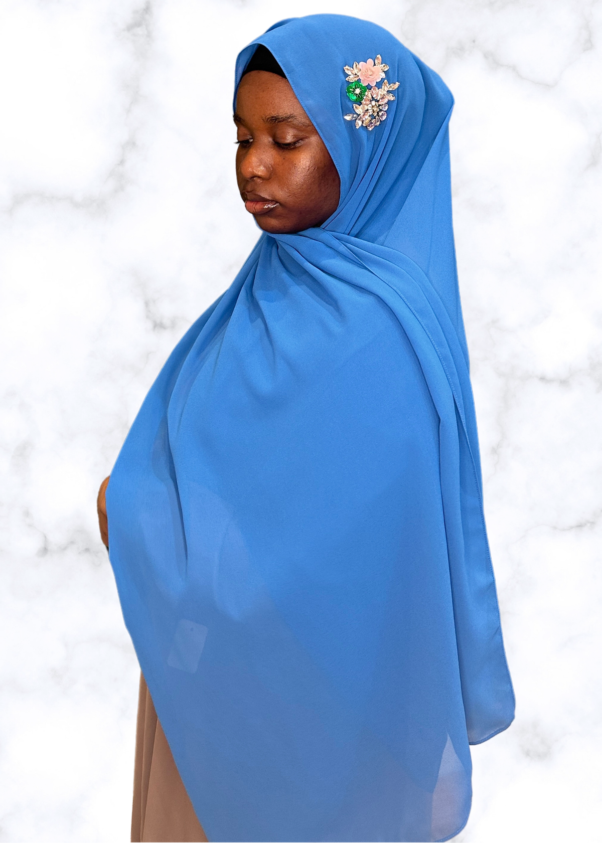 Sapphire - Diamond Encrusted Hijab