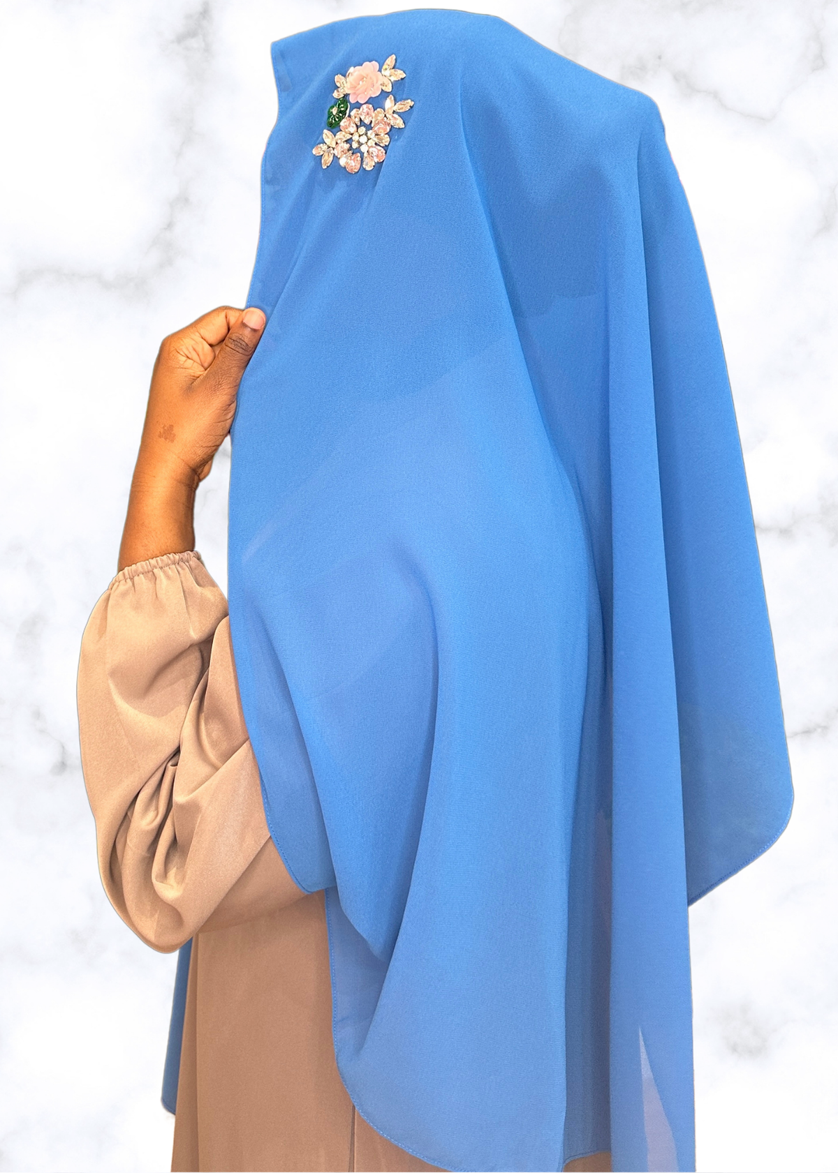 Sapphire - Diamond Encrusted Hijab