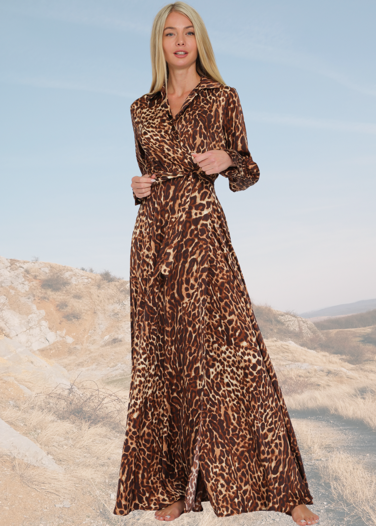 Leopard - Riviera Breeze Wrap Dress