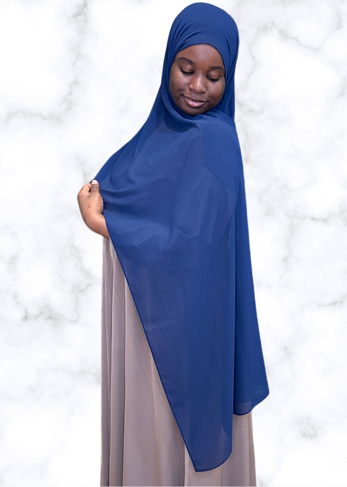 Navy - XL Premium Chiffon Hijab