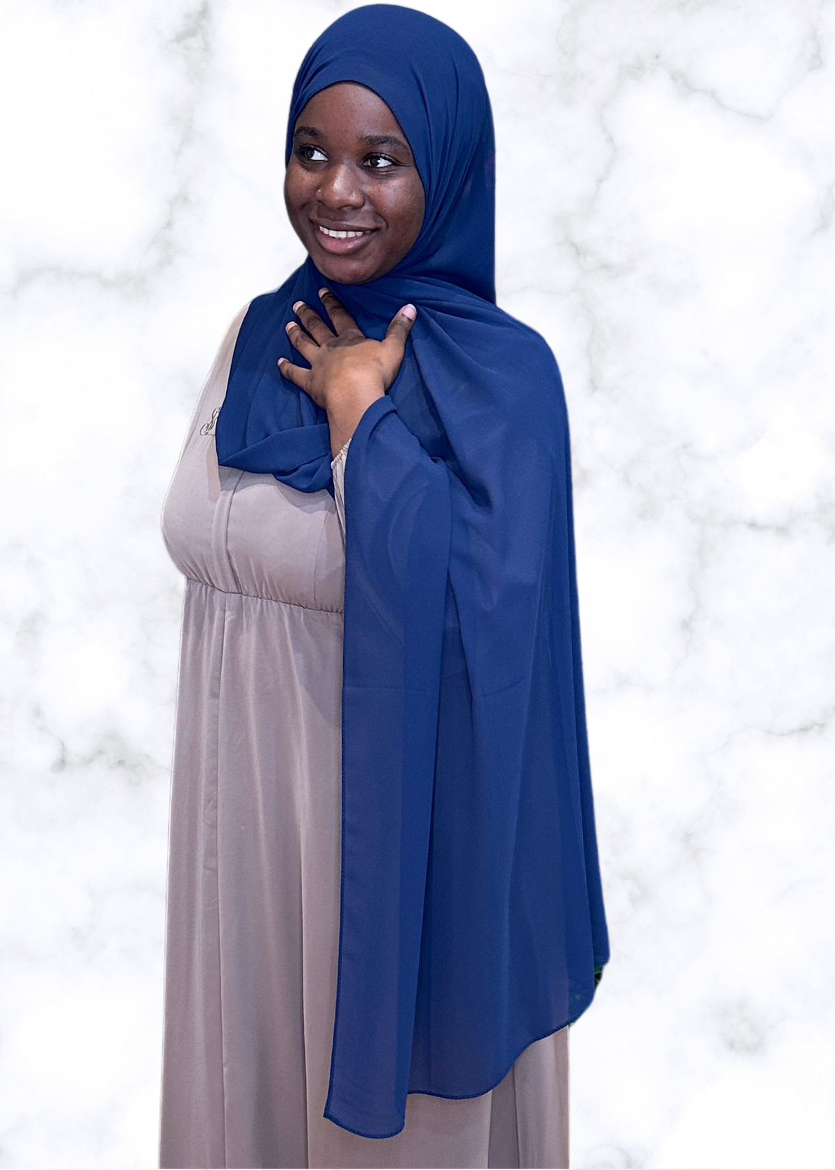 Navy - XL Premium Chiffon Hijab