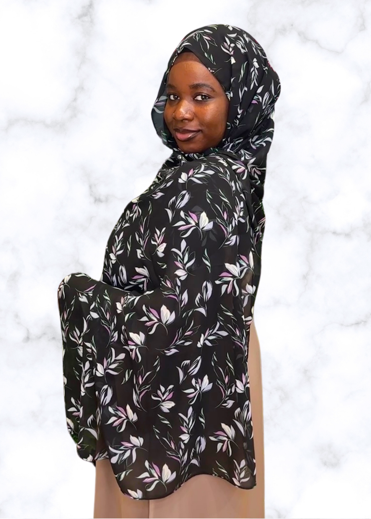 Winter Solstice - Chiffon Printed Hijab