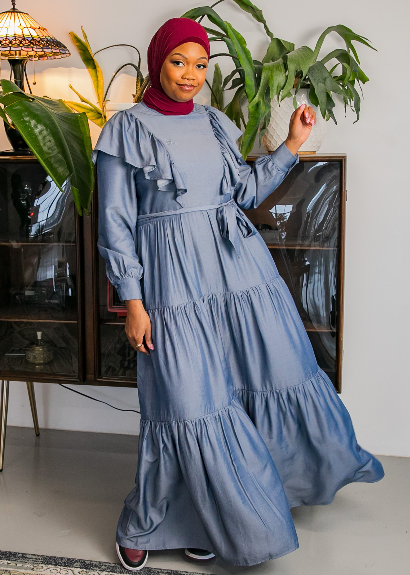 Fashion Denim High Waist Dress Women Loose Robe Muslim Islamic Turkey  Casual Abaya Kaftan Middle East Clothing M-2XL - AliExpress