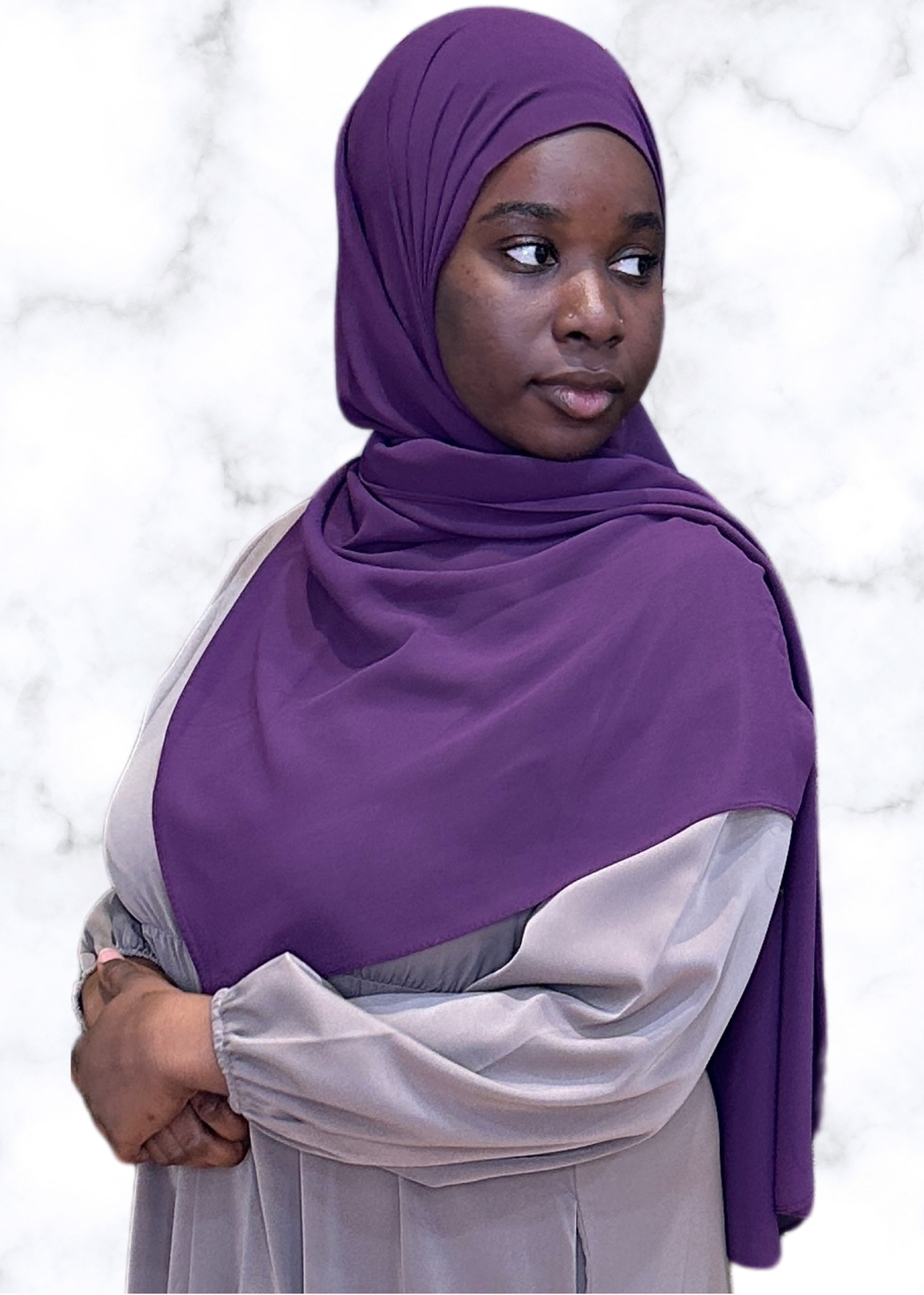 Plum - XL Premium Chiffon Hijab