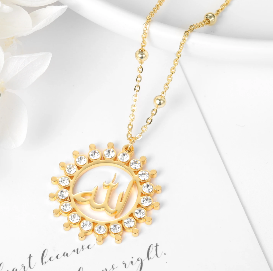 Allah Sun Pendant - Gold Necklace