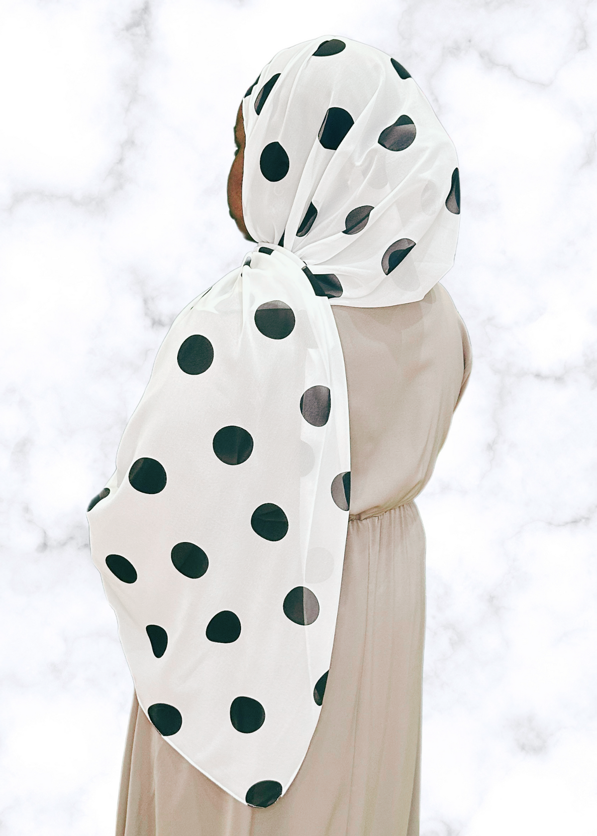 White Spotlight - Chiffon Printed Hijab