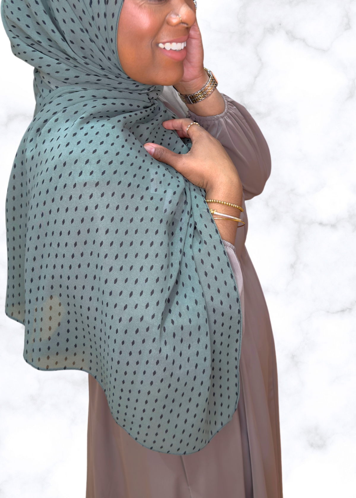 Fern Speckled - Chiffon Printed Hijab