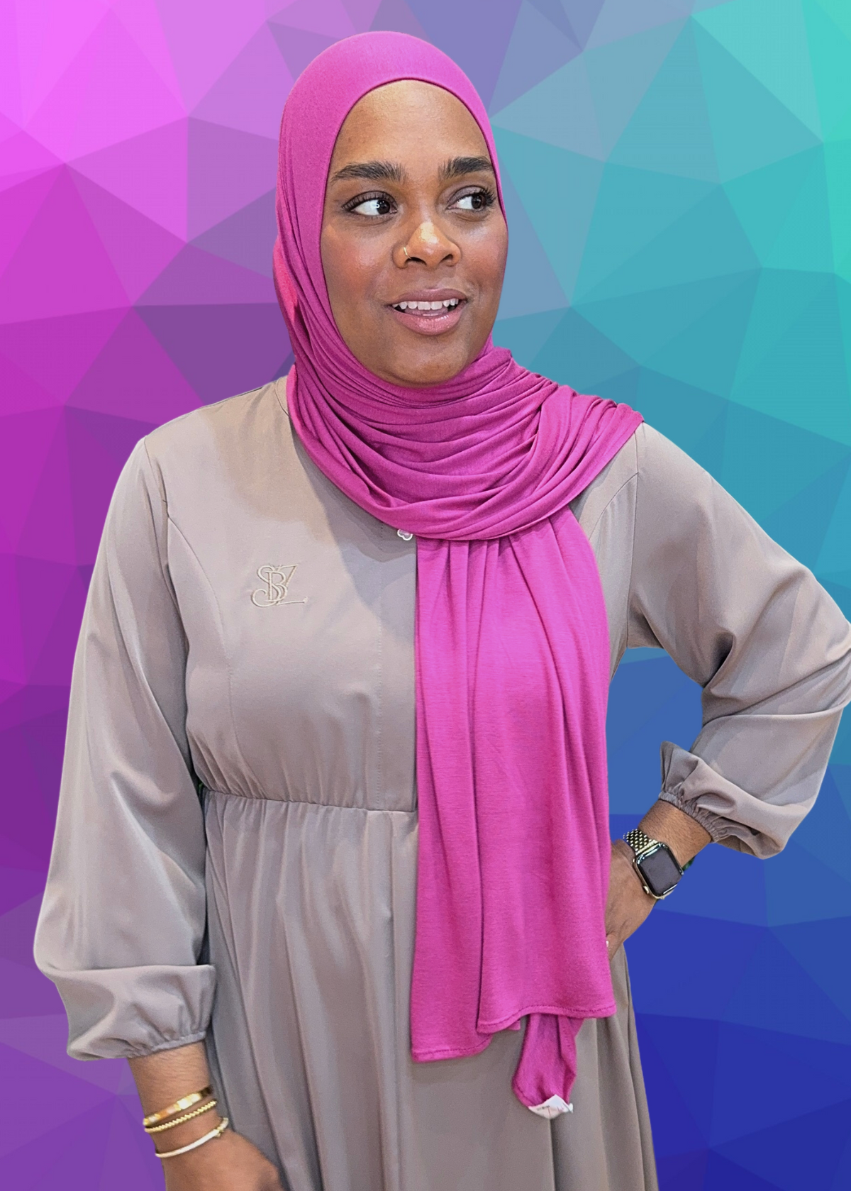 Raspberry - XL Jersey Knit Hijab