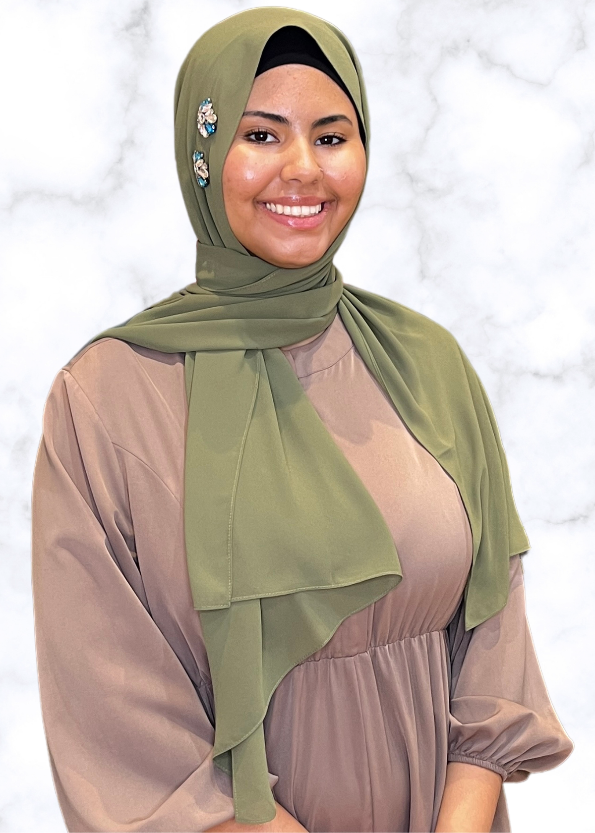 Moss - Duo Encrusted Hijab