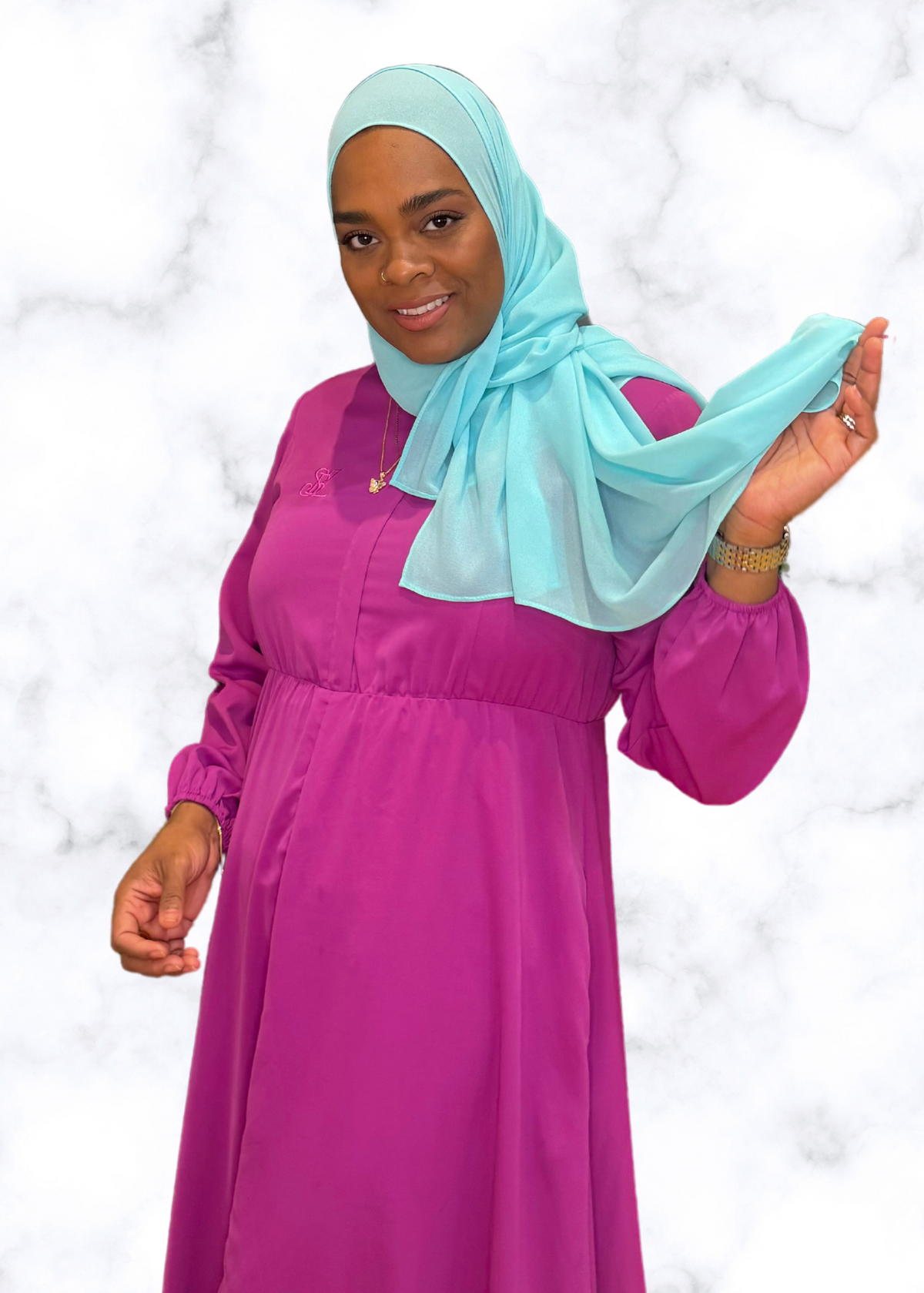 Aqua - XL Premium Chiffon Hijab