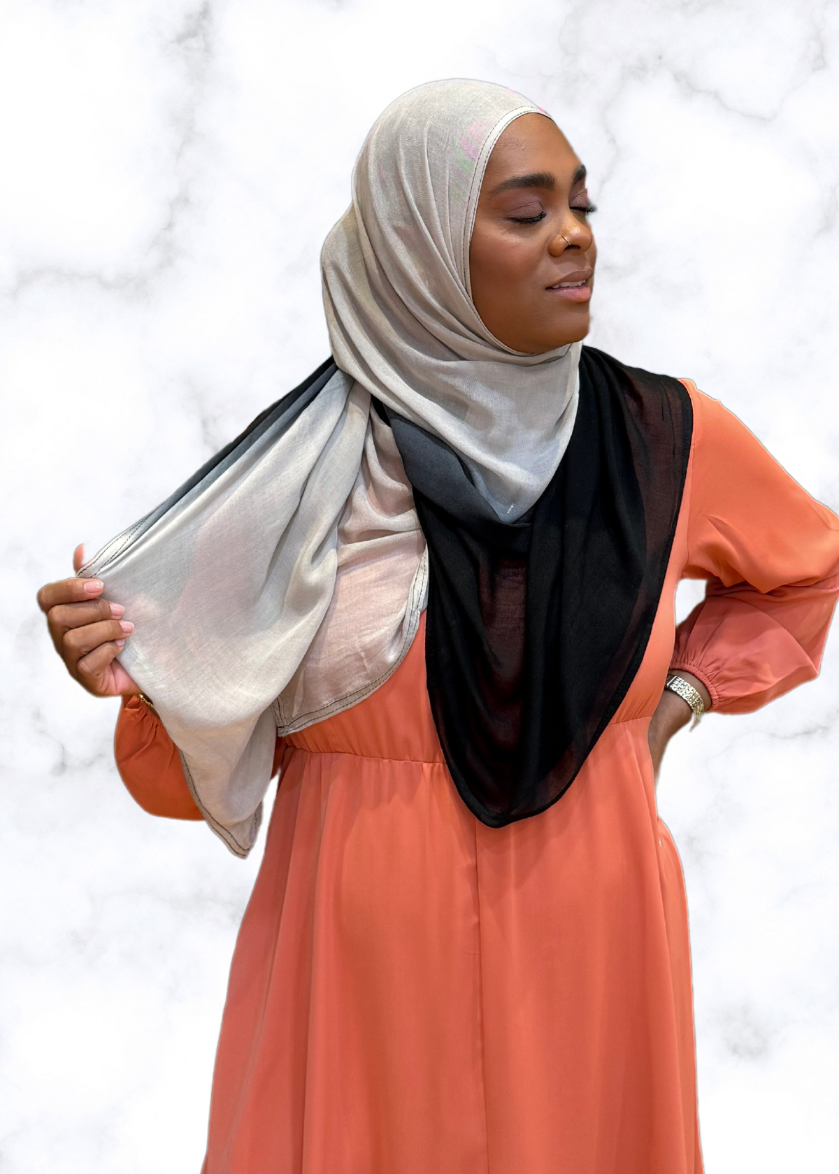 Midnight Ombré- XL Cotton Modal Hijabs