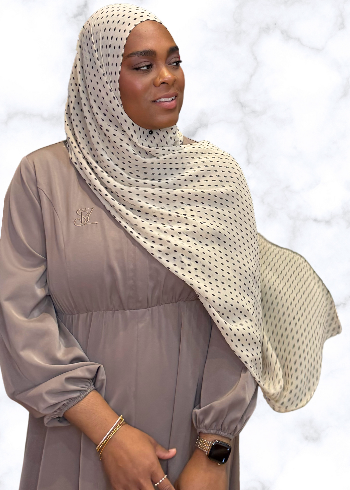 Linen Speckled - Chiffon Printed Hijab