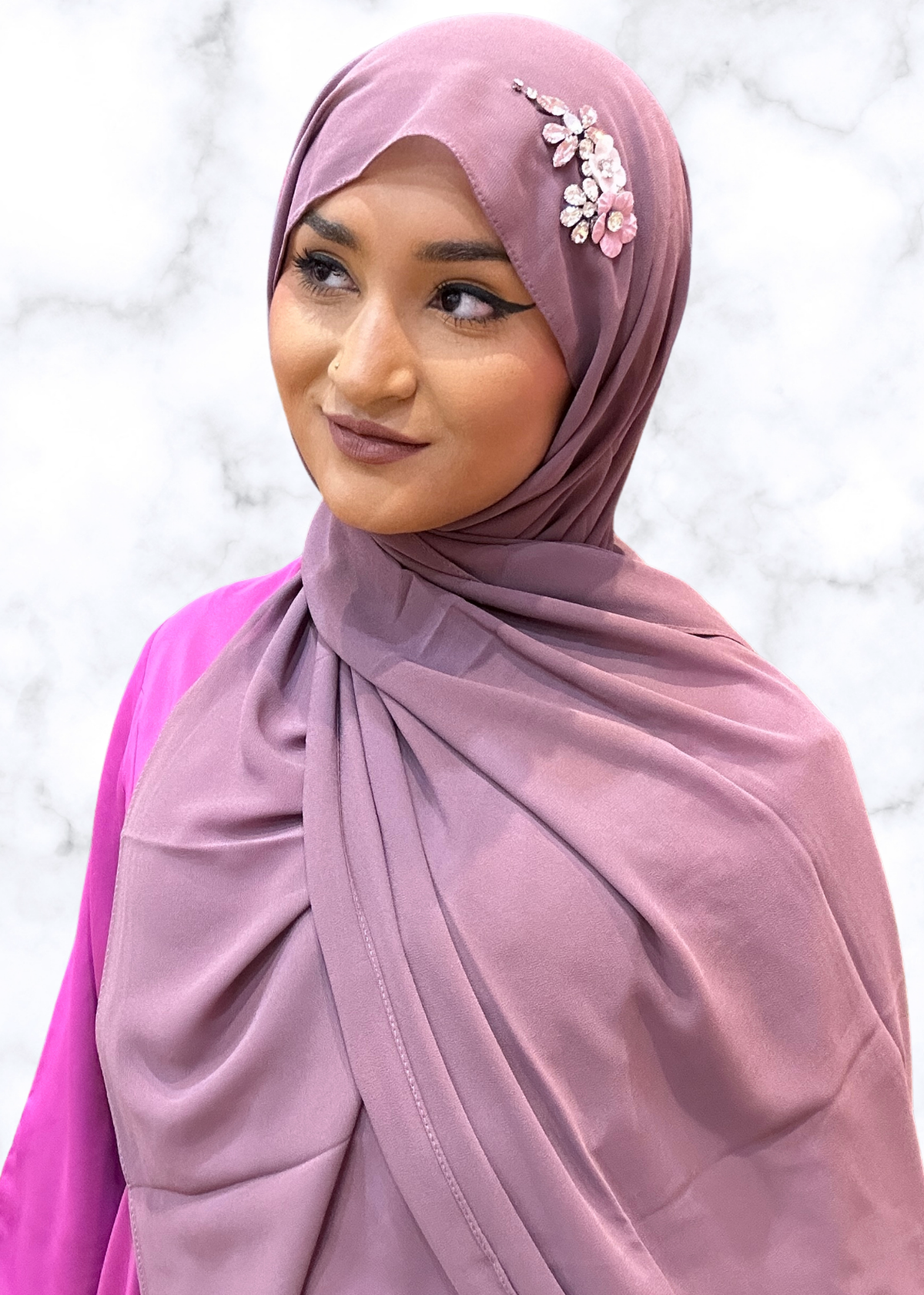 Fig - Dragonfly Encrusted Hijab