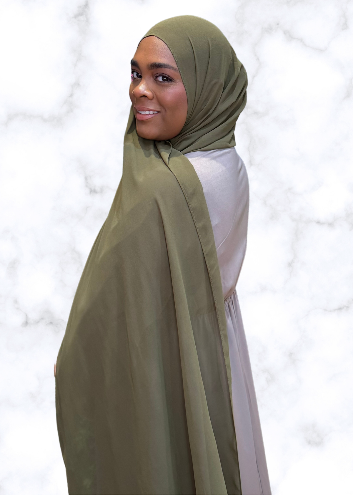 Army - XL Premium Chiffon Hijab