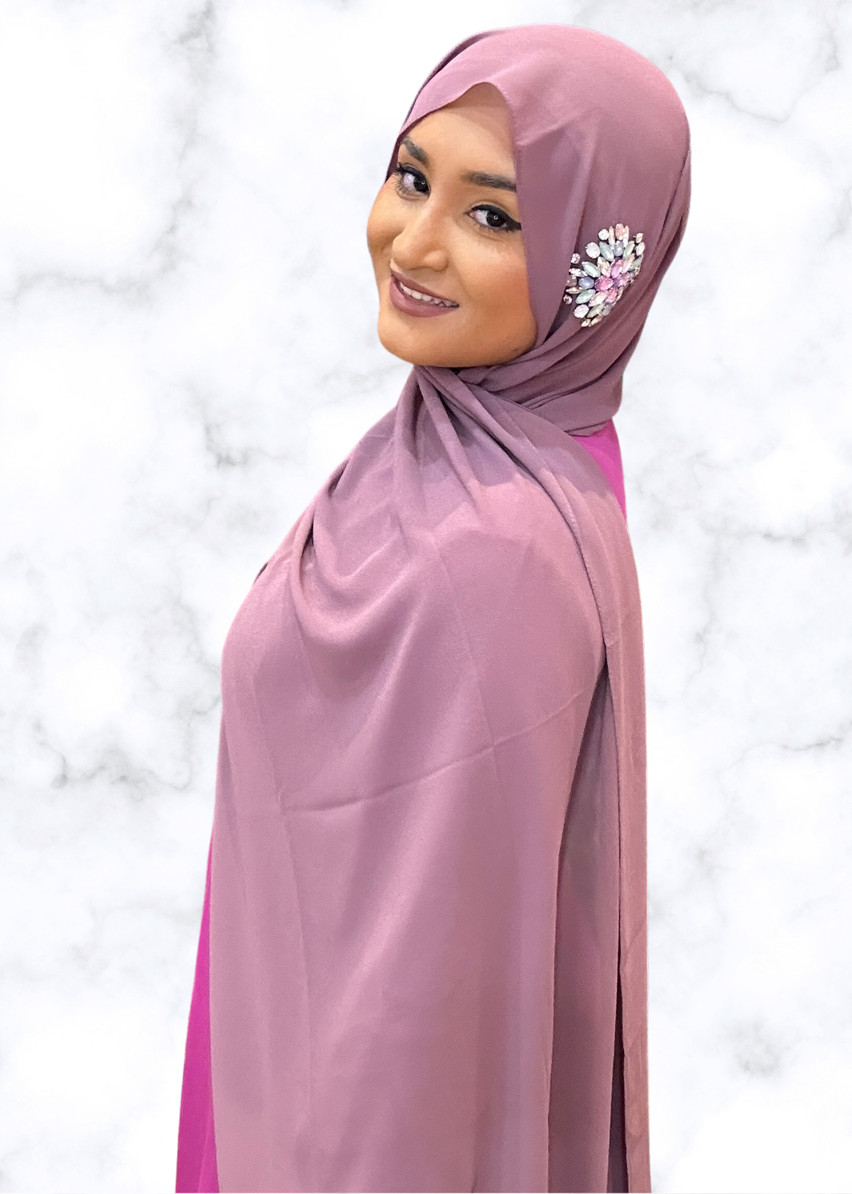 Fig - Sunburst Encrusted Hijab