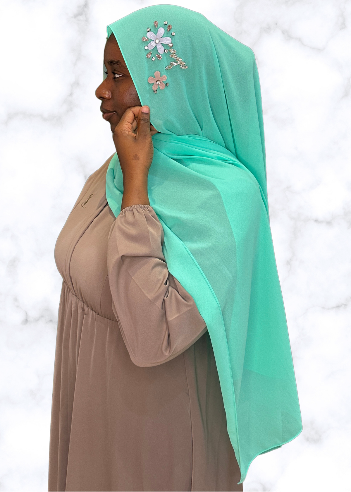 Tiffany- Diamond Encrusted Hijab