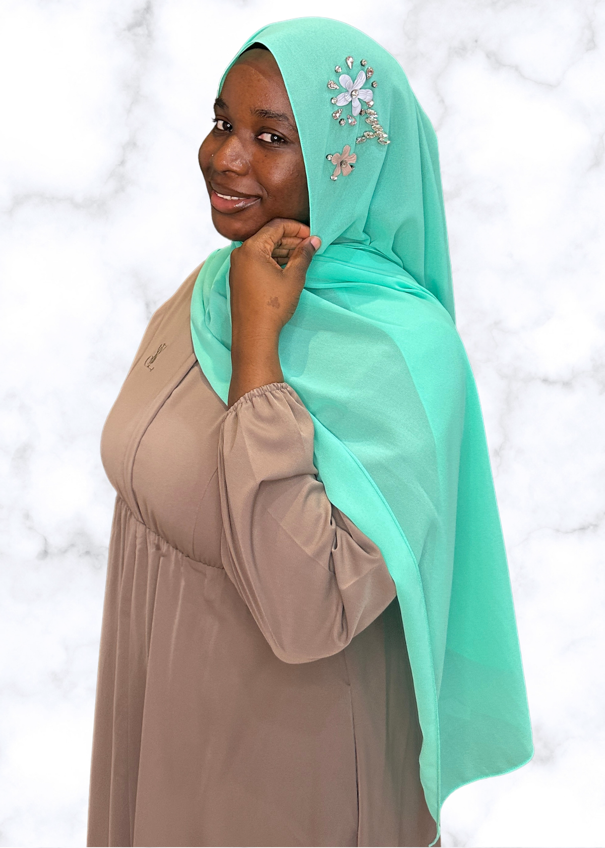 Tiffany- Diamond Encrusted Hijab