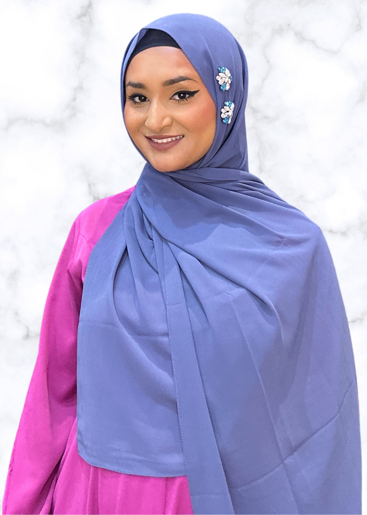 Periwinkle - Duo Encrusted Hijab