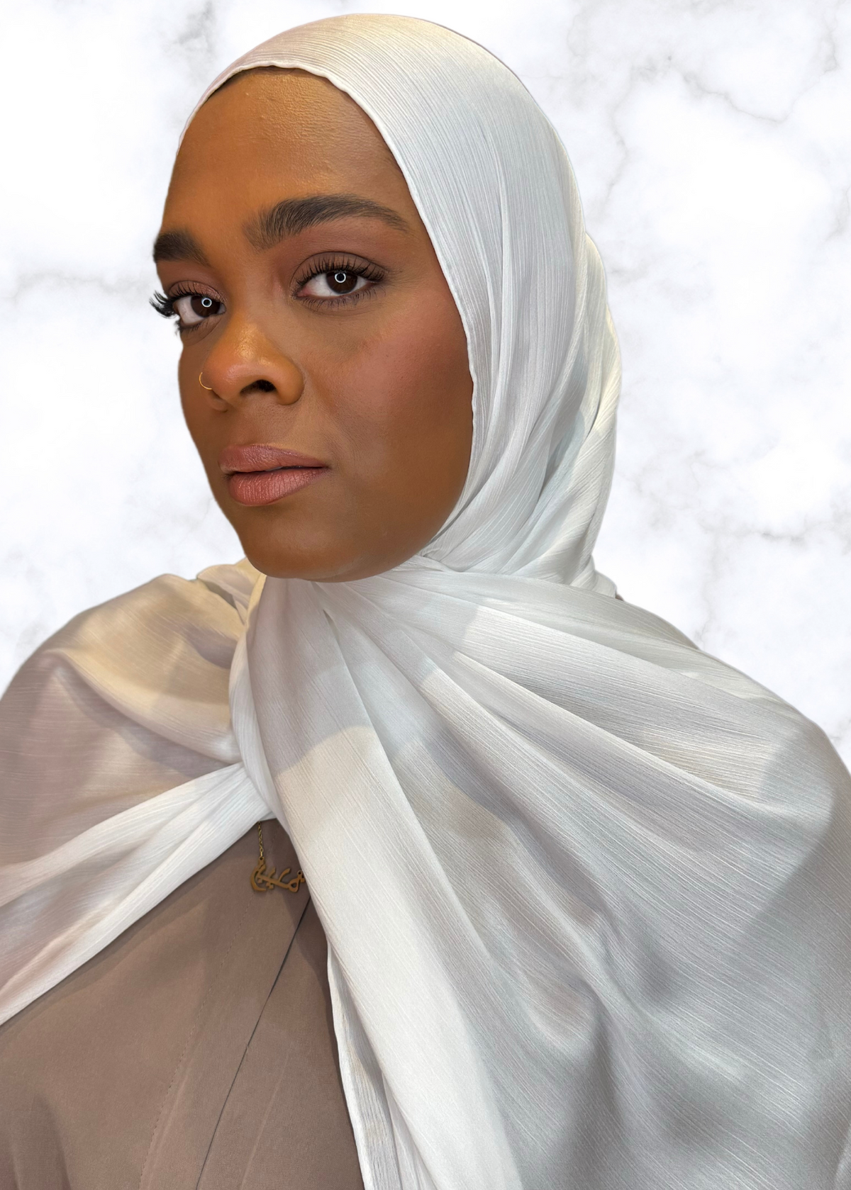 White - Luxe Silk Hijab