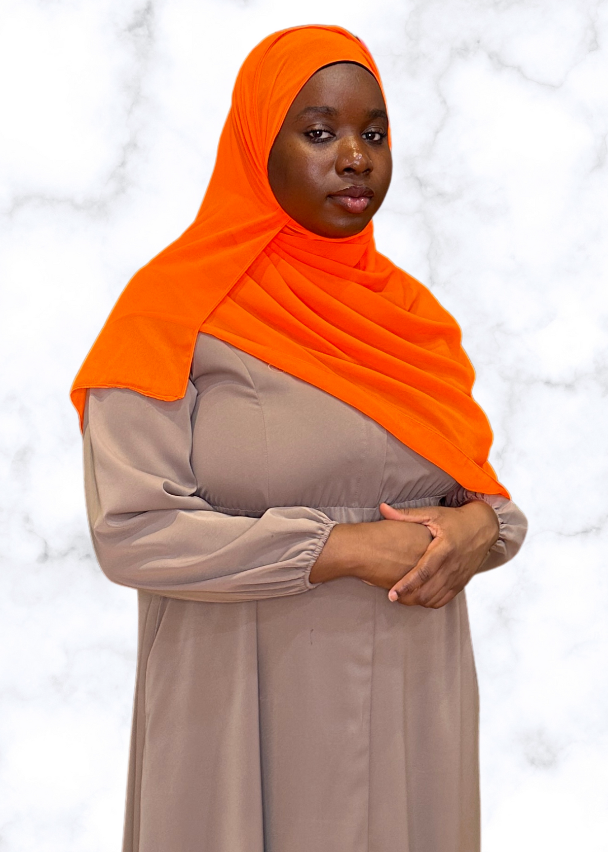 Neon Orange - XL Premium Chiffon Hijab