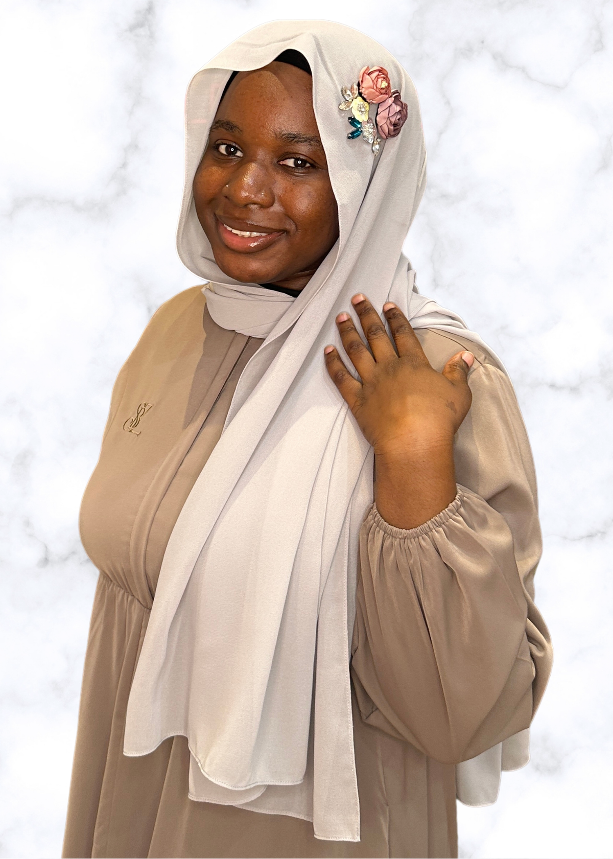 Platinum - Diamond Encrusted Hijab