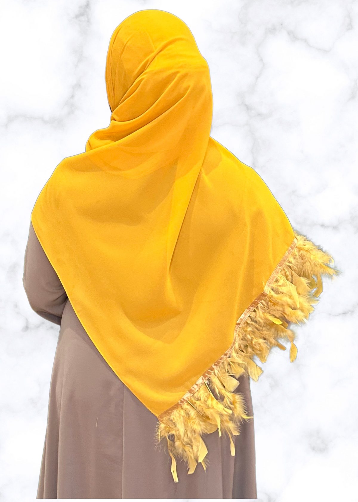 Goldenrod - XL Feather Chiffon Hijabs