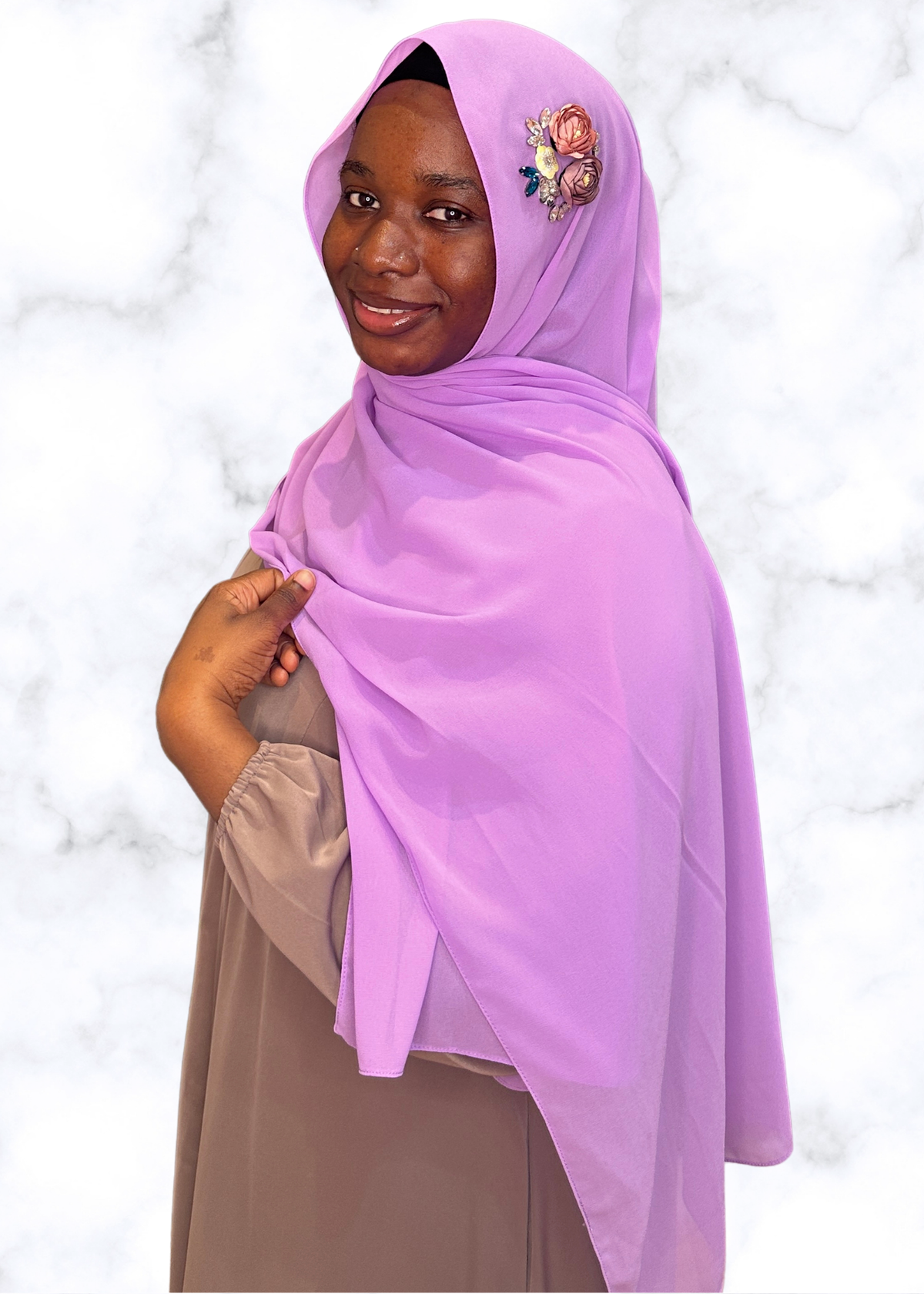 Orchid - Diamond Encrusted Hijab