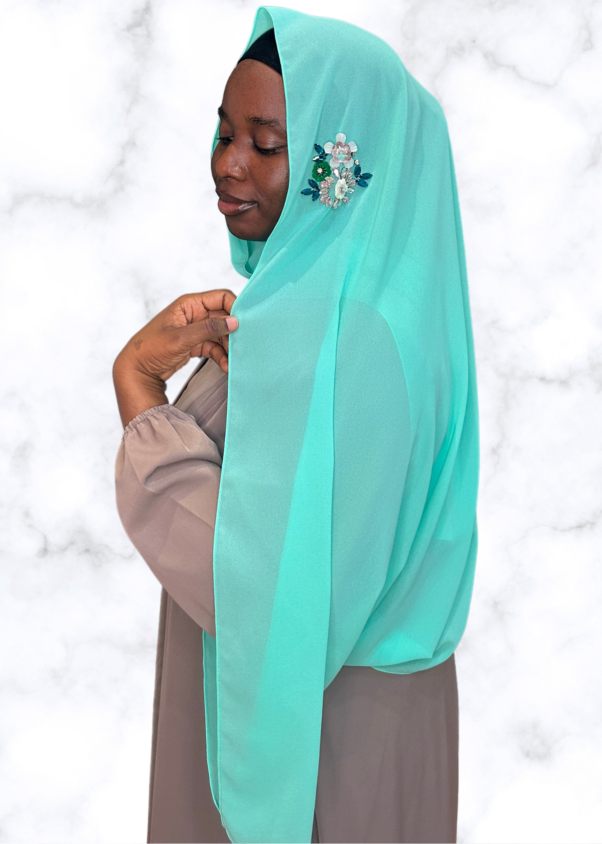 Tiffany- Diamond Encrusted Hijab