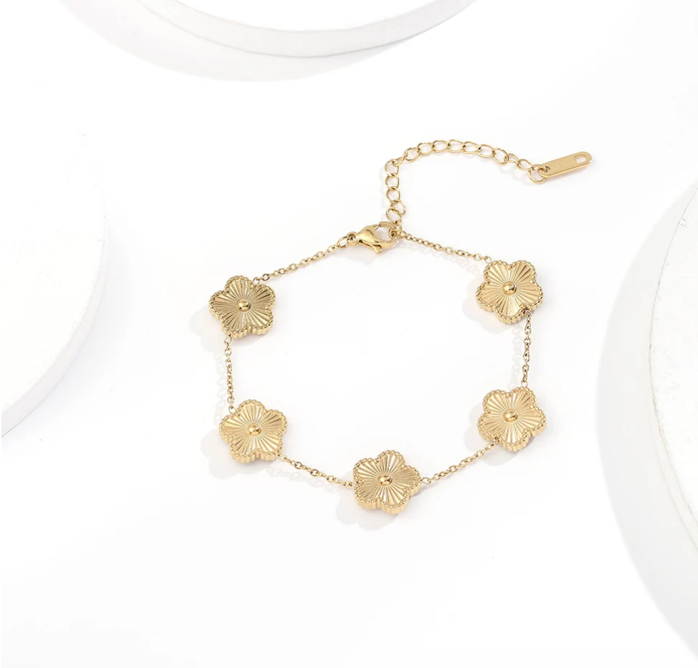 Mutli Gold Clover - Bracelet