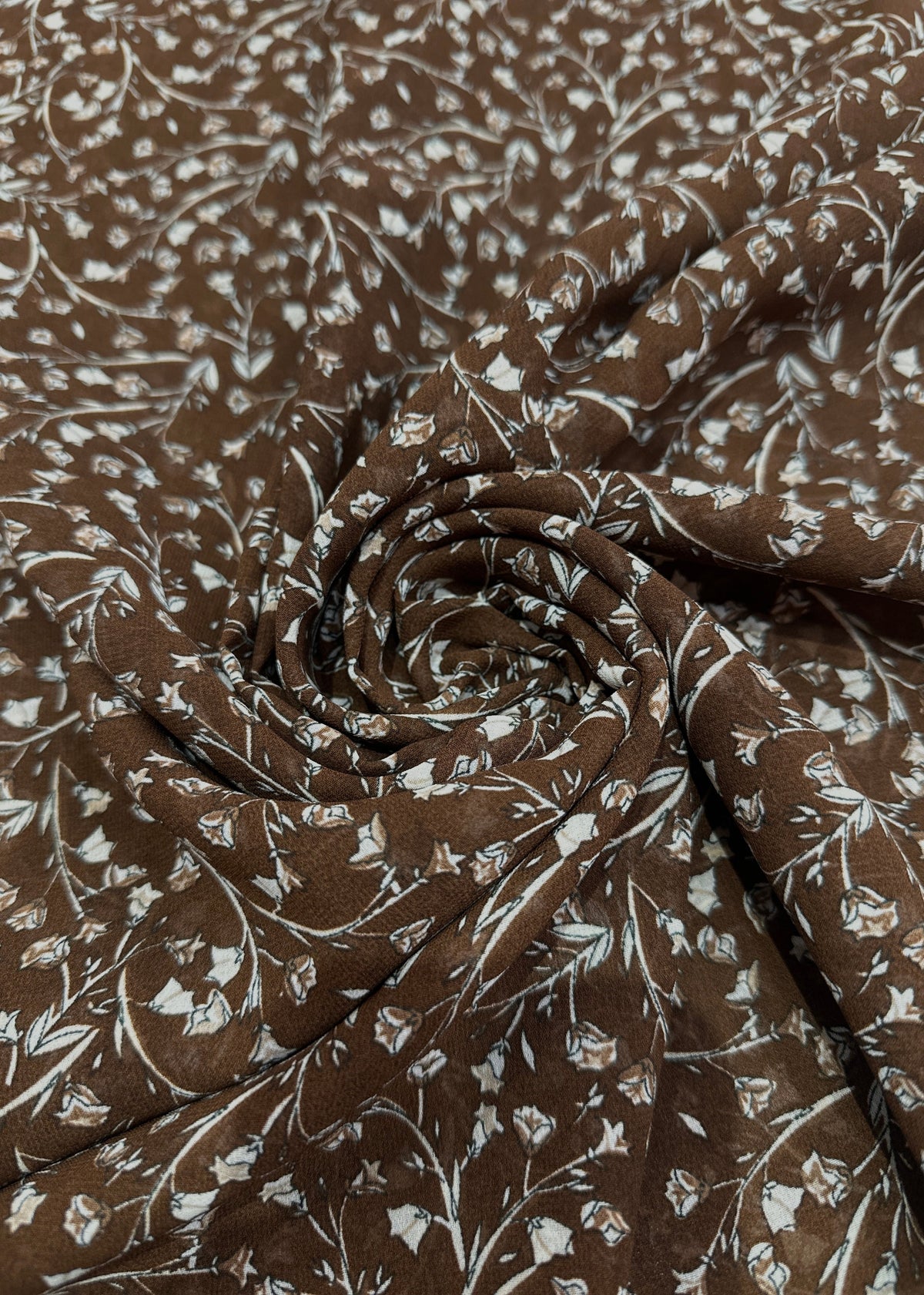 Brown Thorns - Chiffon Printed Hijab