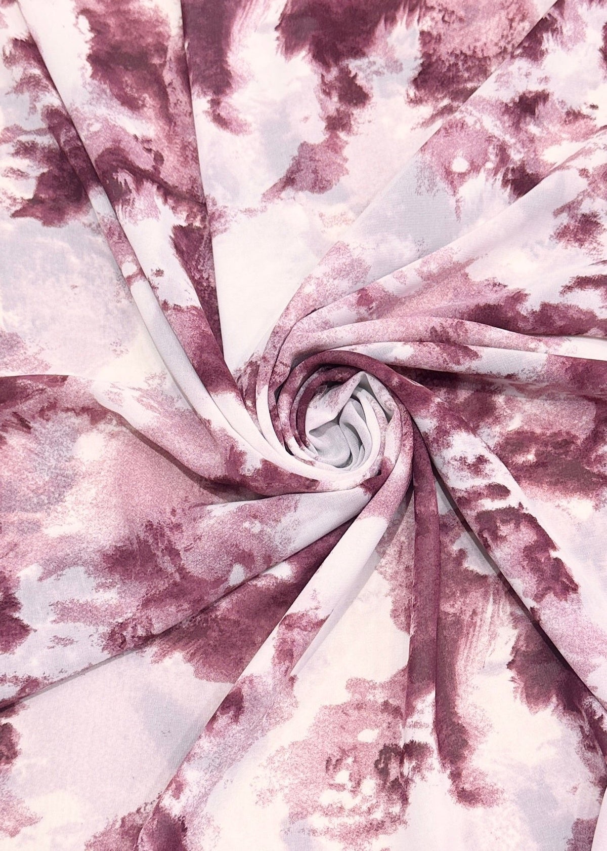 Berry Tie Dye - Chiffon Printed Hijab